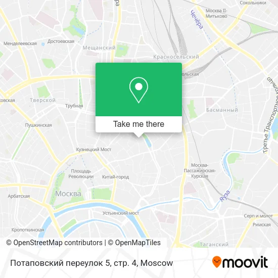 Потаповский переулок 5, стр. 4 map