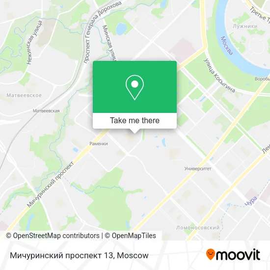 Мичуринский проспект 13 map