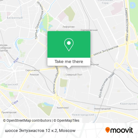 шоссе Энтузиастов 12 к.2 map