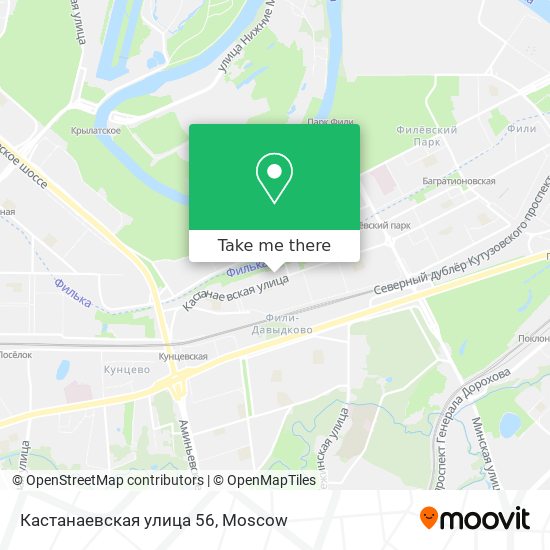 Кастанаевская улица 56 map