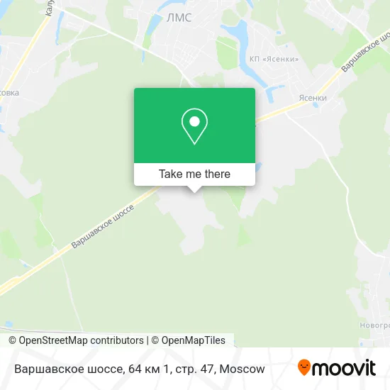 Варшавское шоссе, 64 км 1, стр. 47 map