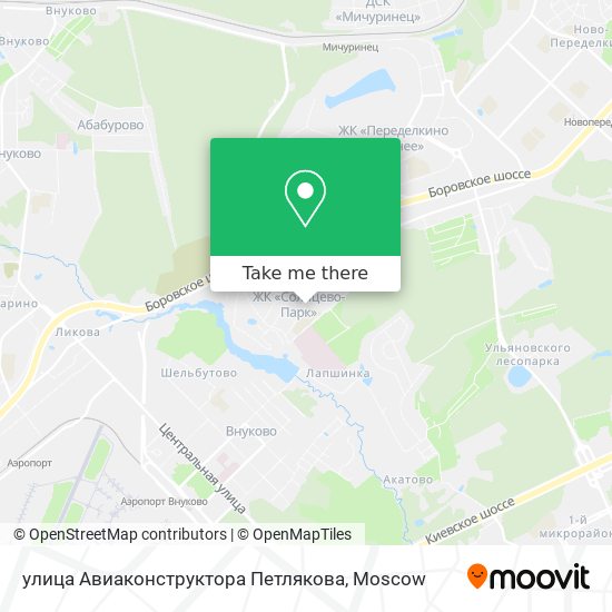 улица Авиаконструктора Петлякова map