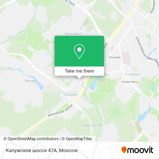 Калужское шоссе 47А map