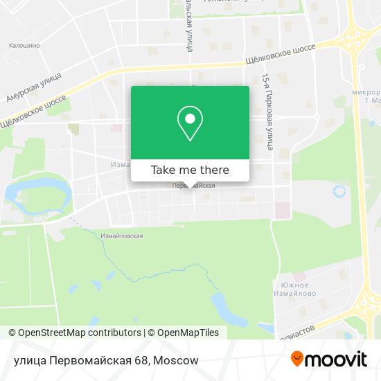 улица Первомайская 68 map