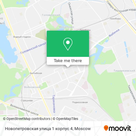 Новопетровская улица 1 корпус 4 map