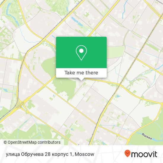 улица Обручева 28 корпус 1 map