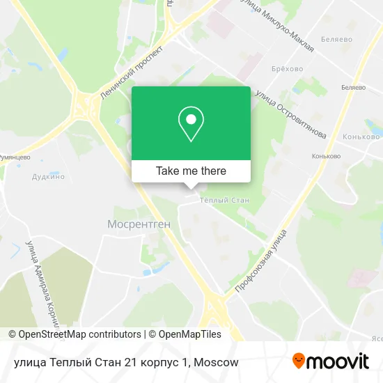 улица Теплый Стан 21 корпус 1 map