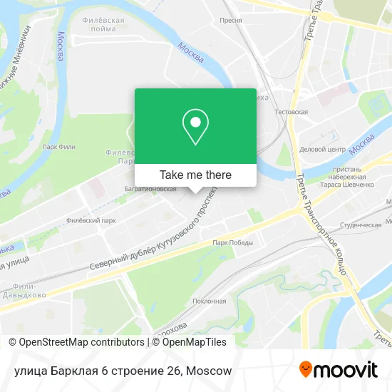 улица Барклая 6 строение 26 map