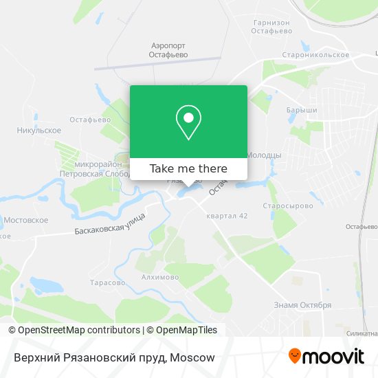 Верхний Рязановский пруд map