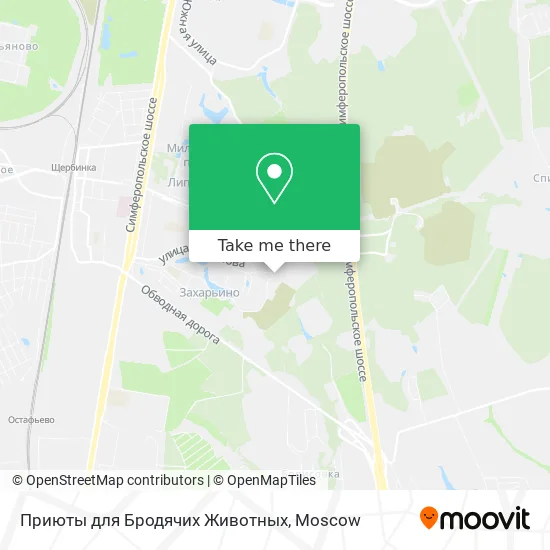 Приюты для Бродячих Животных map