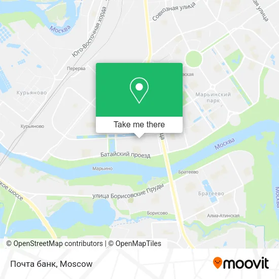 Почта банк map