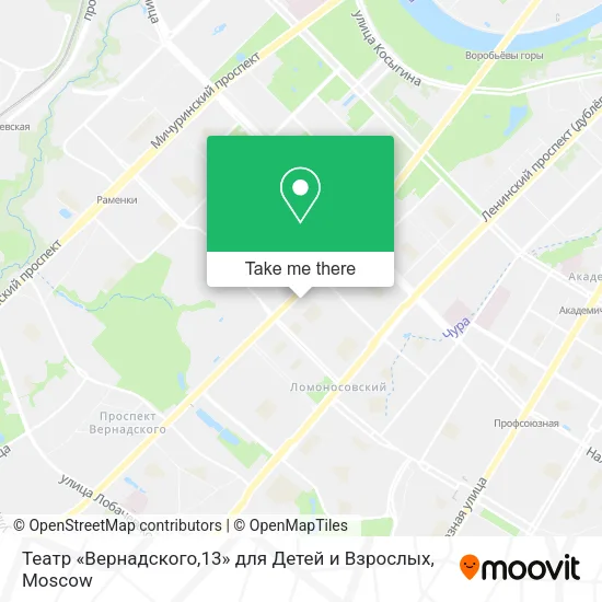Театр «Вернадского,13» для Детей и Взрослых map
