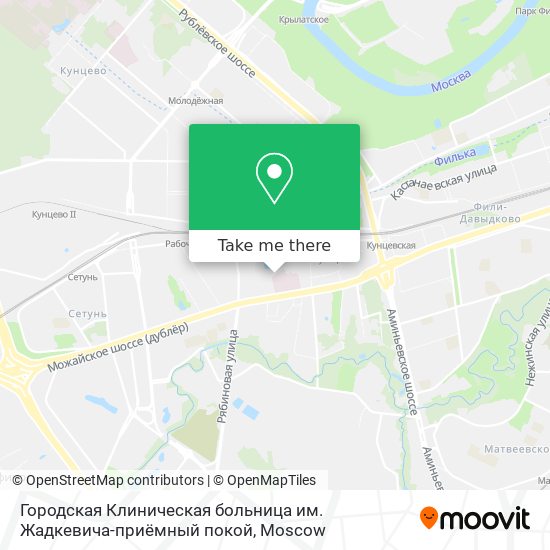 Городская Клиническая больница им. Жадкевича-приёмный покой map