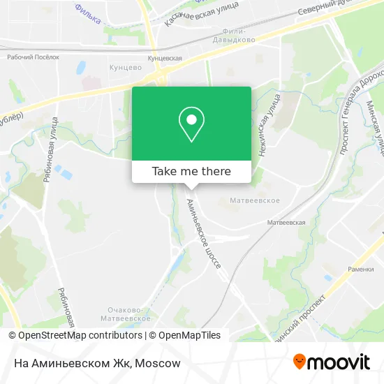 На Аминьевском Жк map