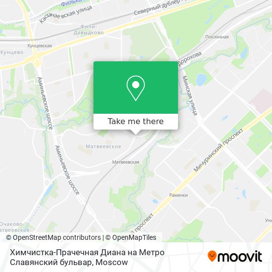 Химчистка-Прачечная Диана на Метро Славянский бульвар map
