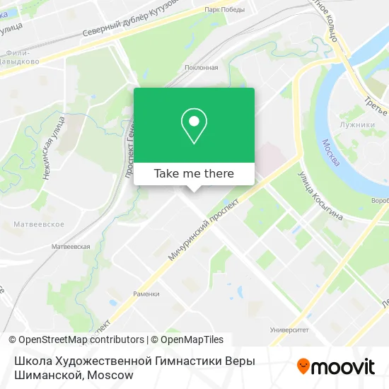 Школа Художественной Гимнастики Веры Шиманской map