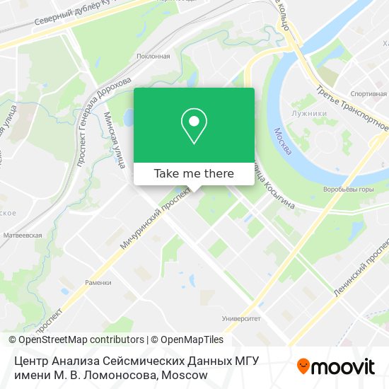 Центр Анализа Сейсмических Данных МГУ имени М. В. Ломоносова map