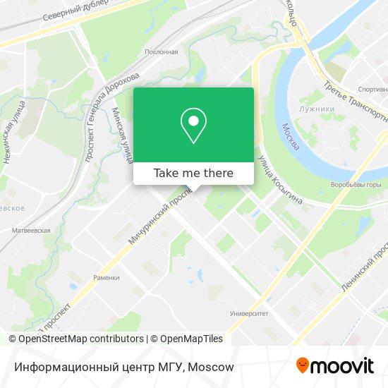 Информационный центр МГУ map