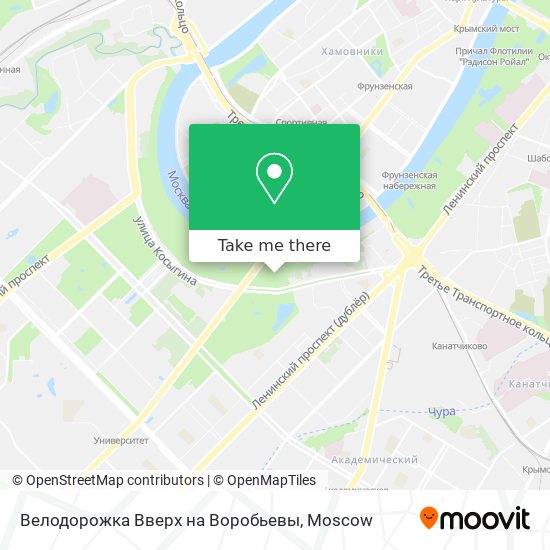 Велодорожка Вверх на Воробьевы map