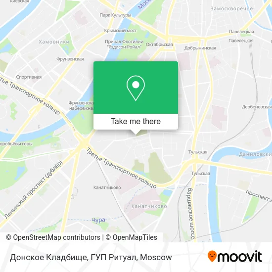 Донское Кладбище, ГУП Ритуал map