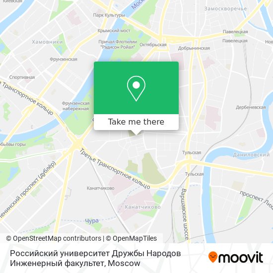 Российский университет Дружбы Народов Инженерный факультет map