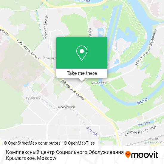 Комплексный центр Социального Обслуживания Крылатское map