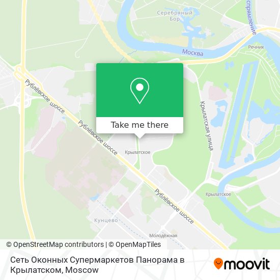 Сеть Оконных Супермаркетов Панорама в Крылатском map