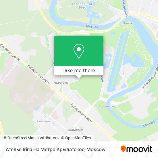 Ателье Irina На Метро Крылатское map