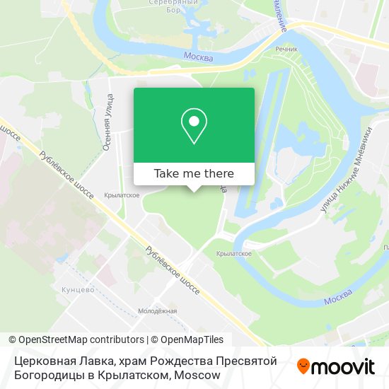 Церковная Лавка, храм Рождества Пресвятой Богородицы в Крылатском map