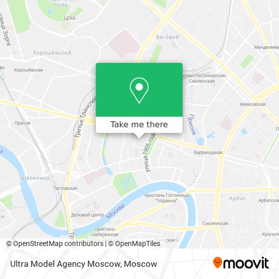 Ultra Model Agency Moscow map