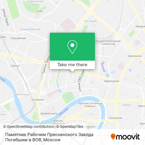 Памятник Рабочим Пресненского Завода Погибшим в ВОВ map