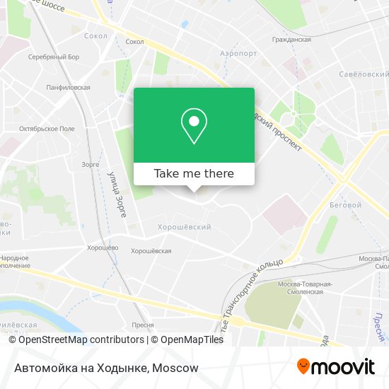 Автомойка на Ходынке map