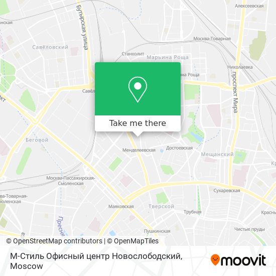 М-Стиль Офисный центр Новослободский map