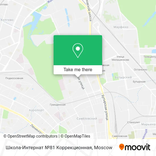 Школа-Интернат №81 Коррекционная map