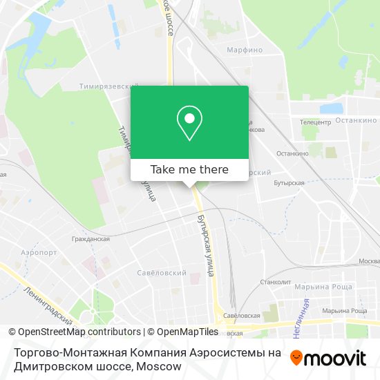 Торгово-Монтажная Компания Аэросистемы на Дмитровском шоссе map