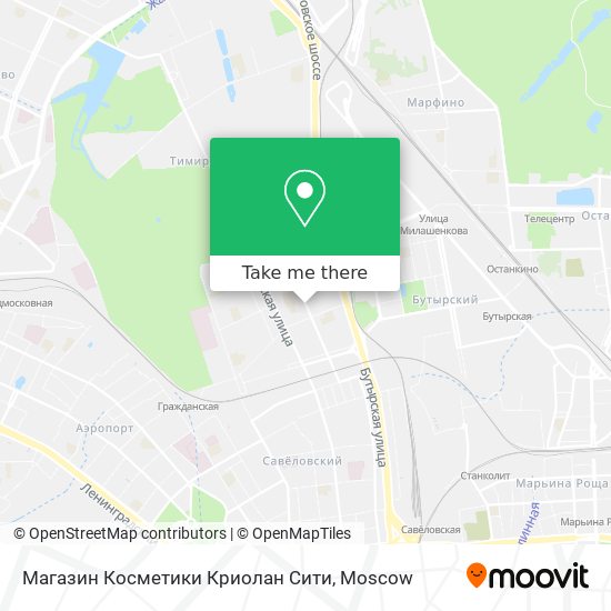 Магазин Косметики Криолан Сити map