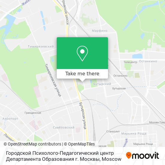 Городской Психолого-Педагогический центр Департамента Образования г. Москвы map