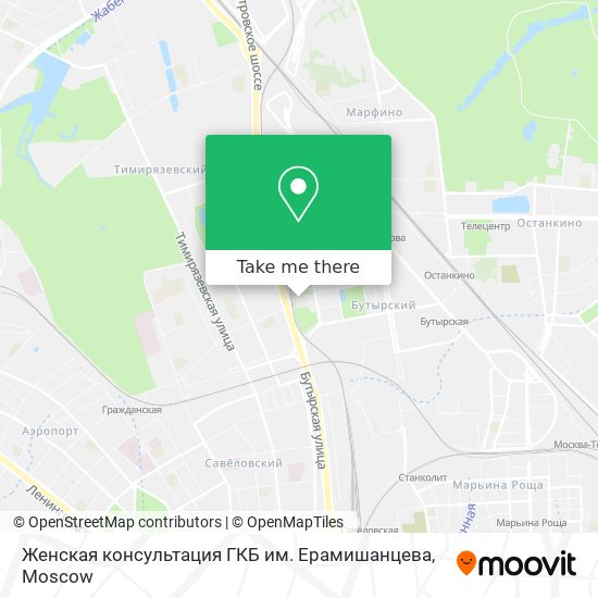 Женская консультация ГКБ им. Ерамишанцева map