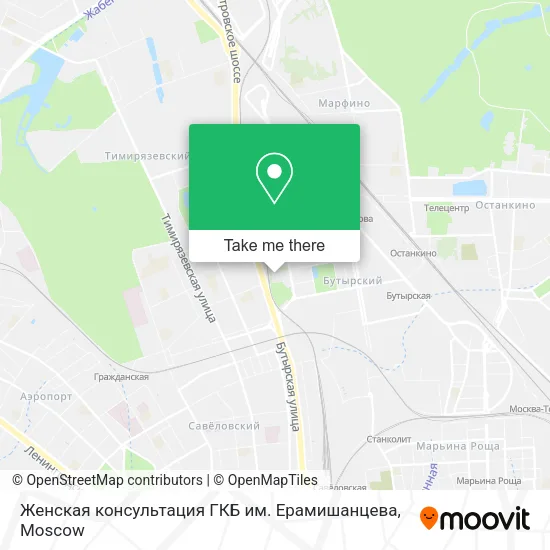 Женская консультация ГКБ им. Ерамишанцева map