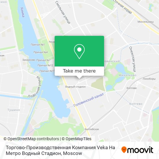 Торгово-Производственная Компания Veka На Метро Водный Стадион map