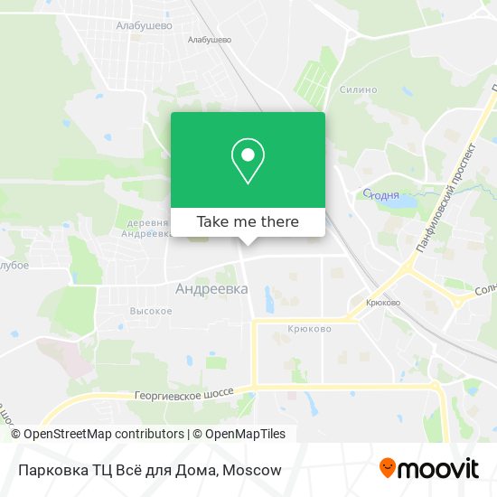 Парковка ТЦ Всё для Дома map