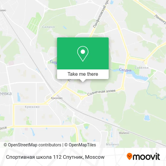 Спортивная школа 112 Спутник map
