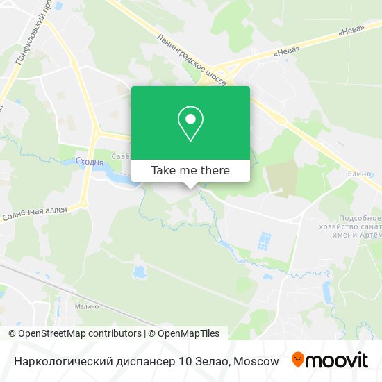 Наркологический диспансер 10 Зелао map