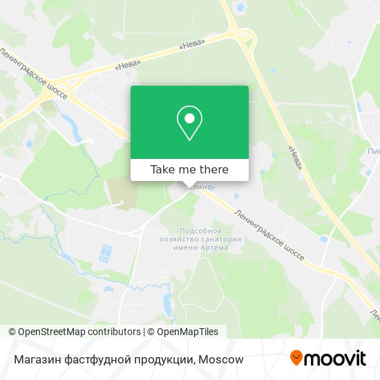 Магазин фастфудной продукции map