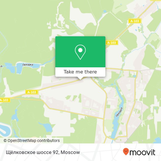 Щёлковское шоссе 92 map
