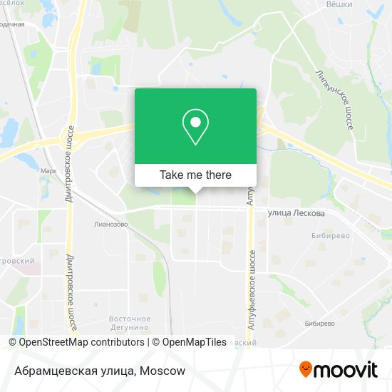 Абрамцевская улица map