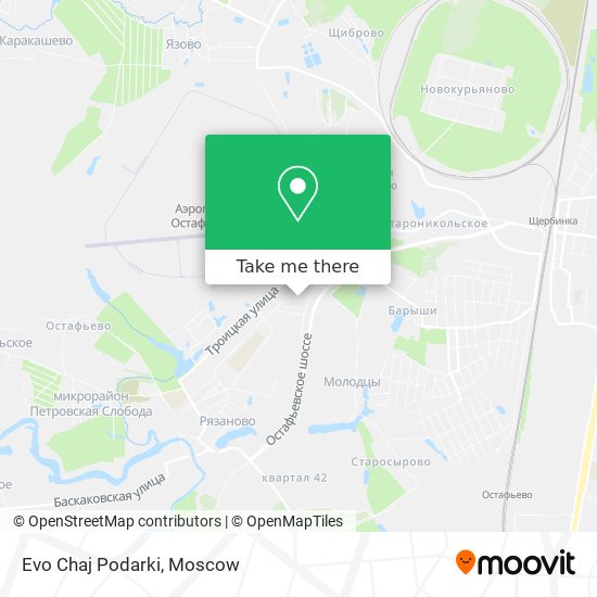 Evo Chaj Podarki map