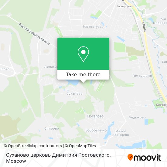 Суханово церковь Димитрия Ростовского map