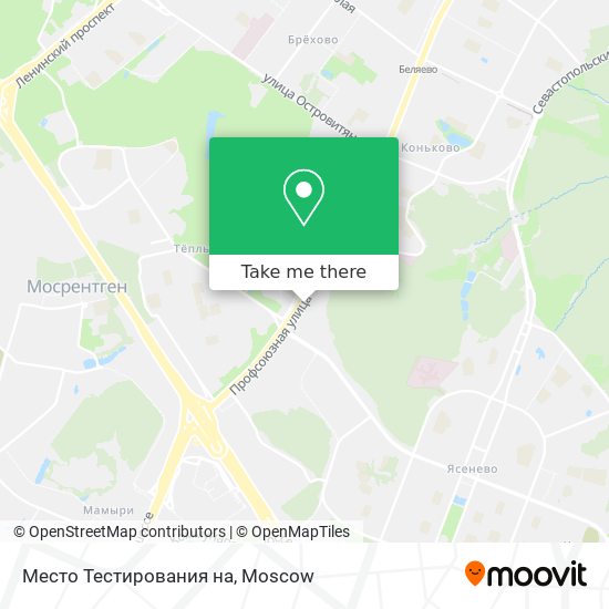 Место Тестирования на map