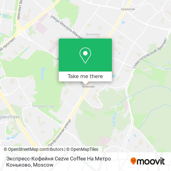 Экспресс-Кофейня Cezve Coffee На Метро Коньково map